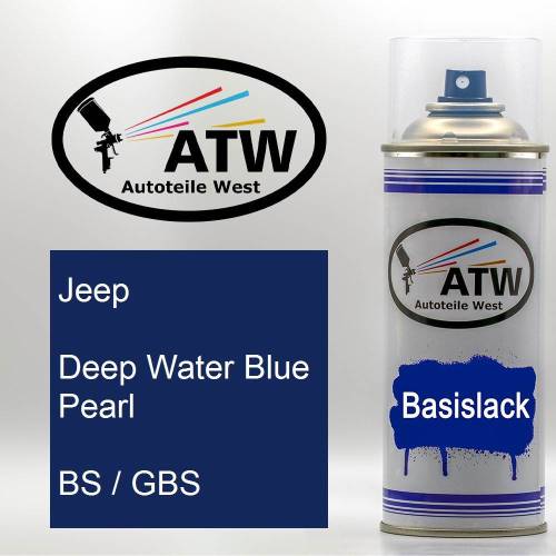 Jeep, Deep Water Blue Pearl, BS / GBS: 400ml Sprühdose, von ATW Autoteile West.